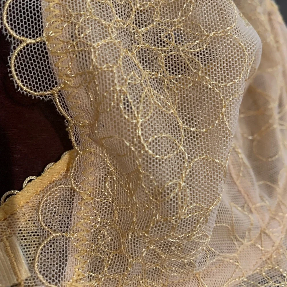 Free People Lucia Underwire Bra‎ Wheat Sunset New NWT 32 D